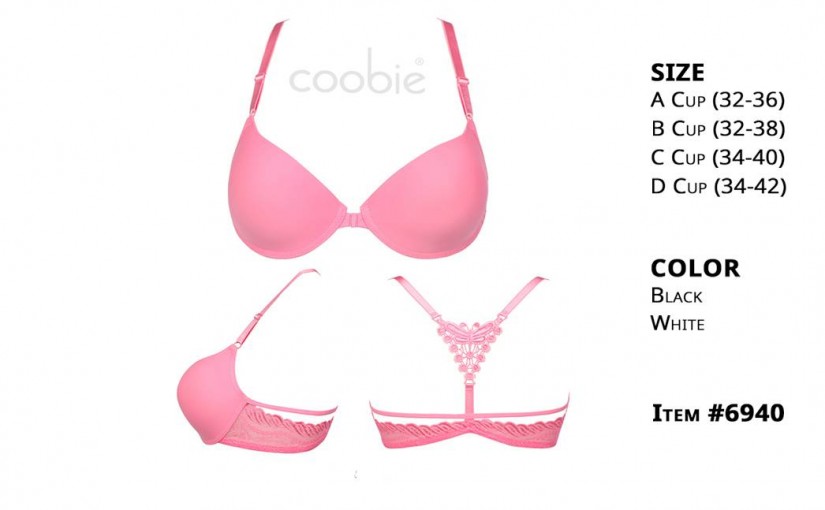 Coobie Strappy Scoopneck Seamless Bra - Full Size in Peony Pink by