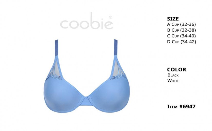 Modern magazine brassiere advertisement for COOBIE Seamless Bras