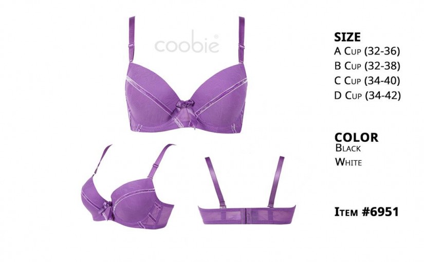 COOBIE Bras 1-Page Magazine PRINT AD 2019 blonde woman in purple